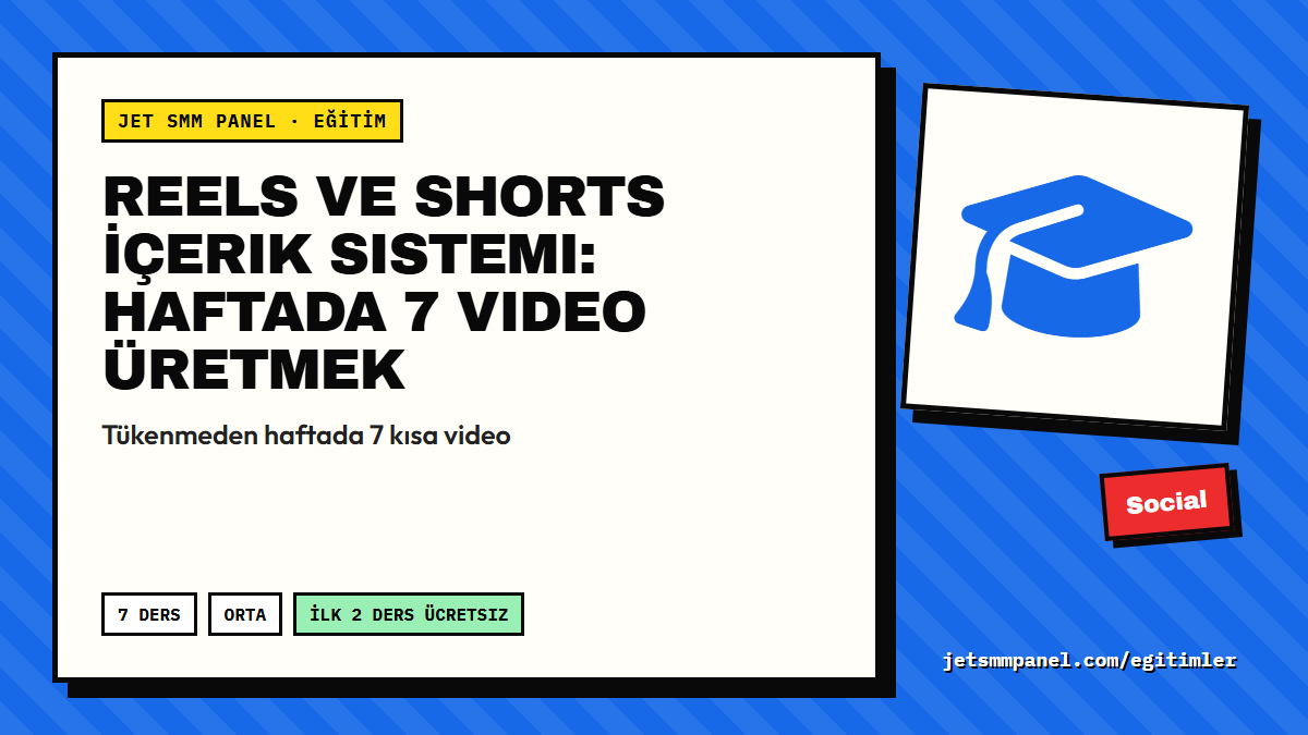 Reels ve Shorts İçerik Sistemi: Haftada 7 Video Üretmek