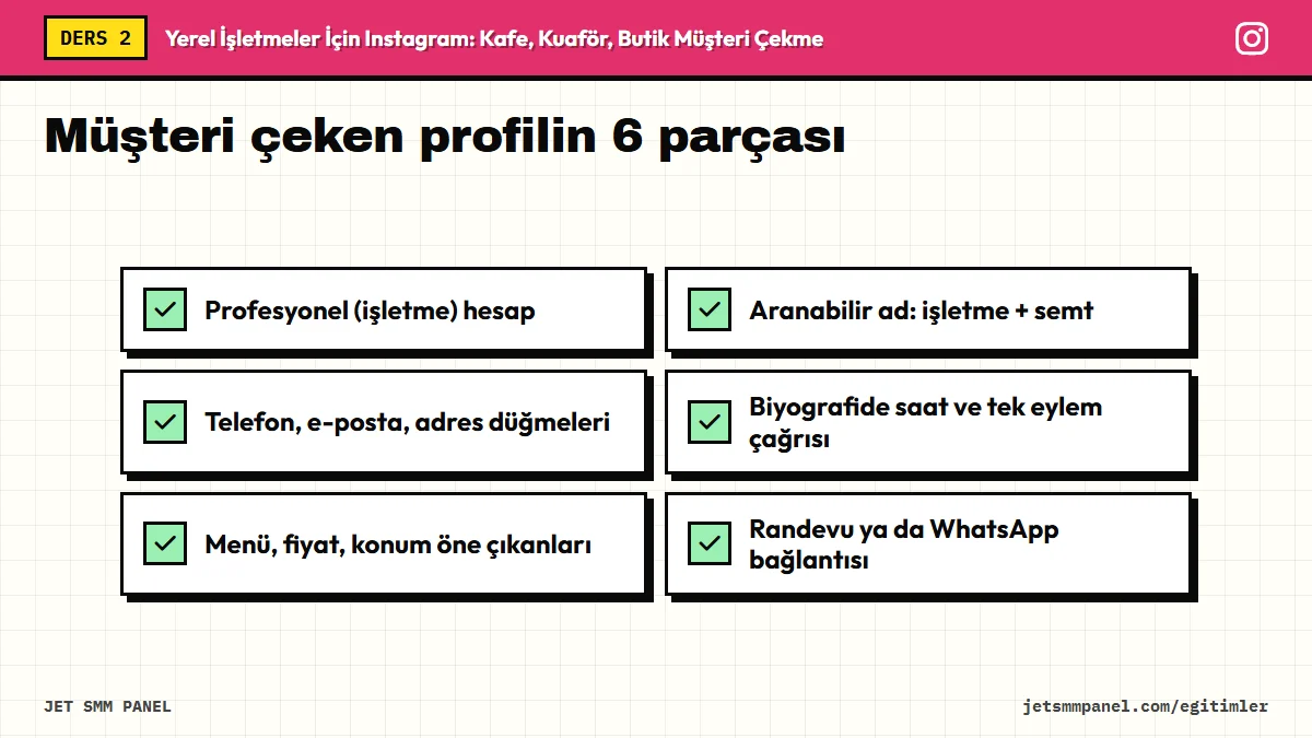 Müşteri çeken profilin 6 parçası